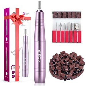 Electric Nail Drill File Professional: for Acrylic Gel Dip Powder Nails